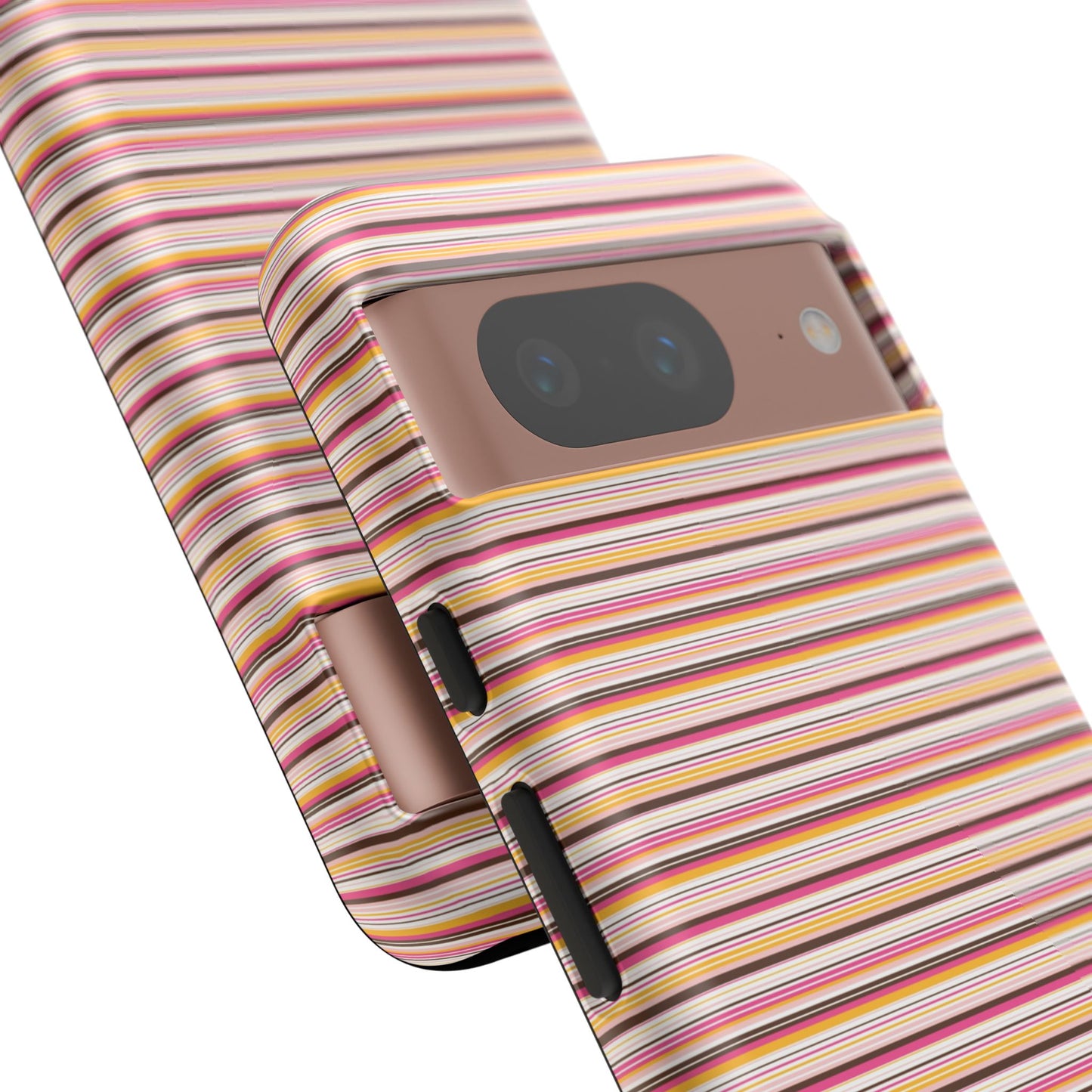 Retro Stripe Phone Case – Vintage Protective iPhone & Samsung Case with Wireless Charging