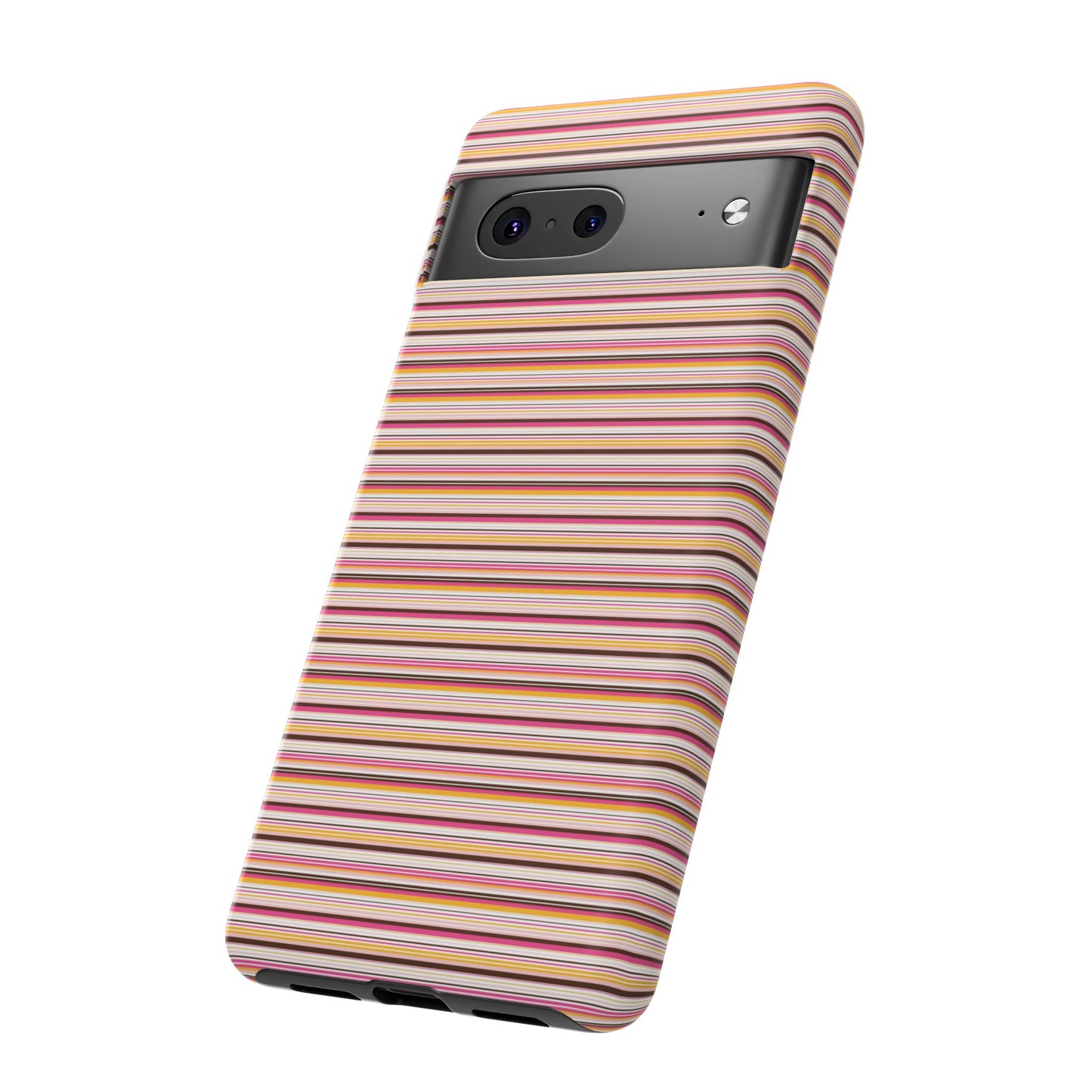Retro Stripe Phone Case – Vintage Protective iPhone & Samsung Case with Wireless Charging