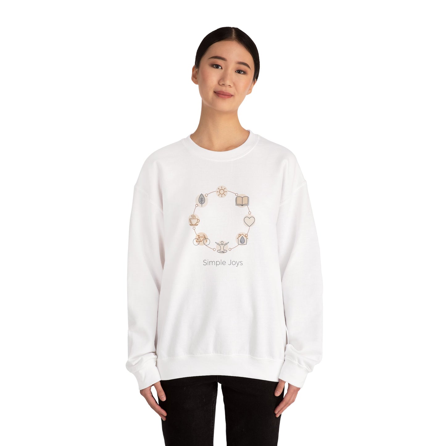 One-Line Floral Wreath Sweatshirt | minimalist line art, scandi outline
