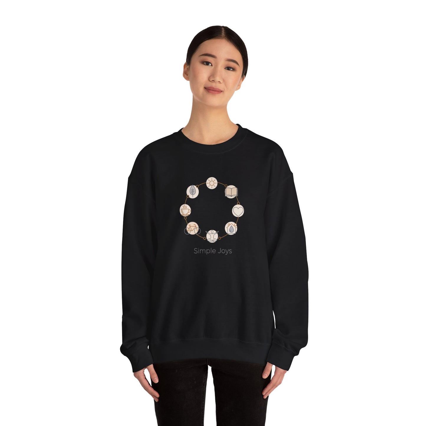 One-Line Floral Wreath Sweatshirt | minimalist line art, scandi outline