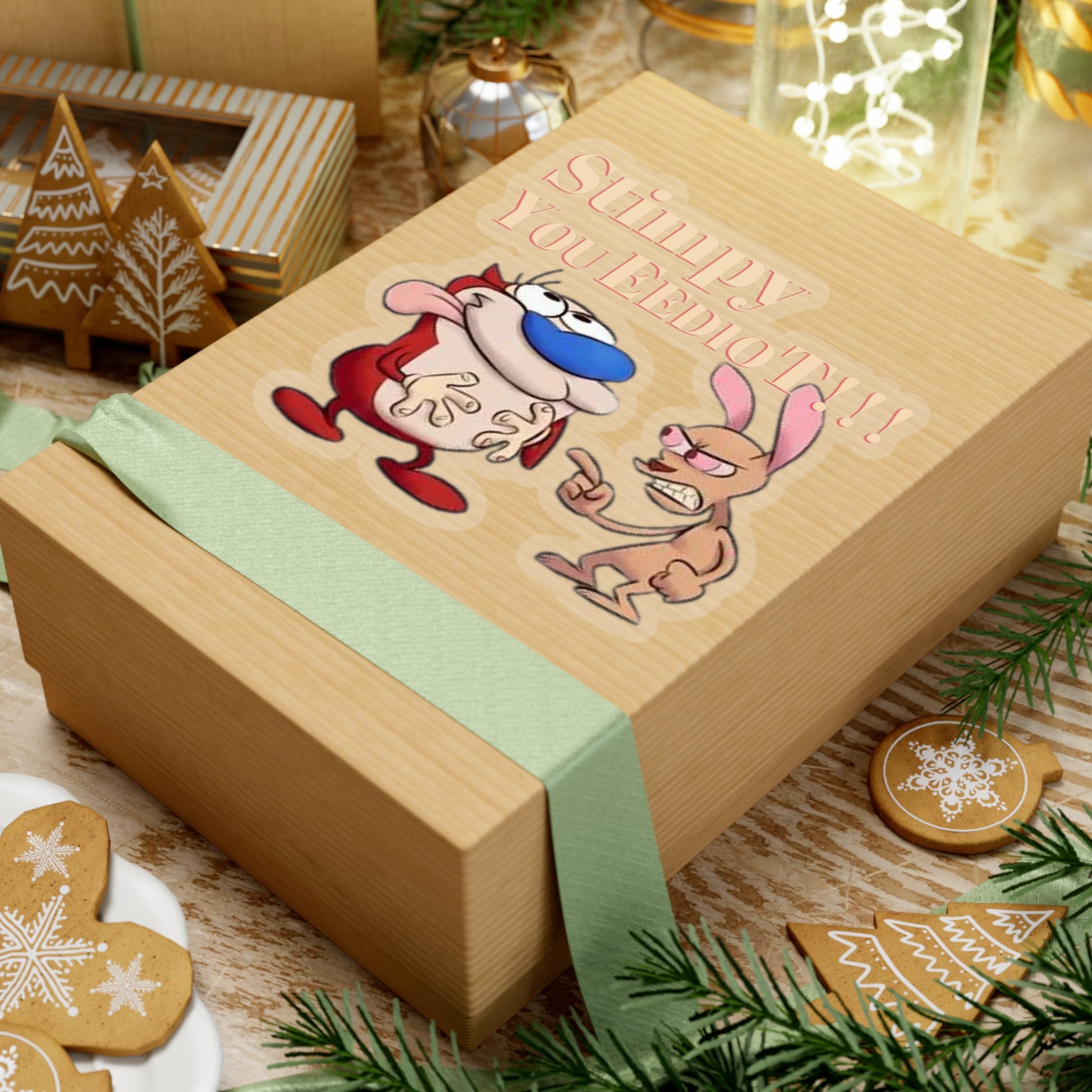 Ren and Stimpy Kiss-Cut Stickers. 90s cartoon laptop and other stickers.