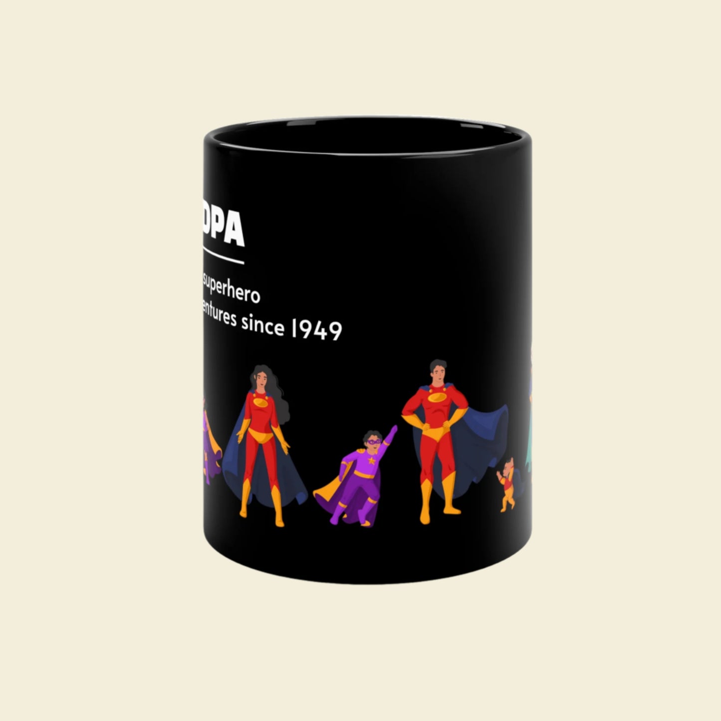 Personalized Grandpa Coffee Mug. Novelty Grandad Gift. 11oz Black Coffee Cup