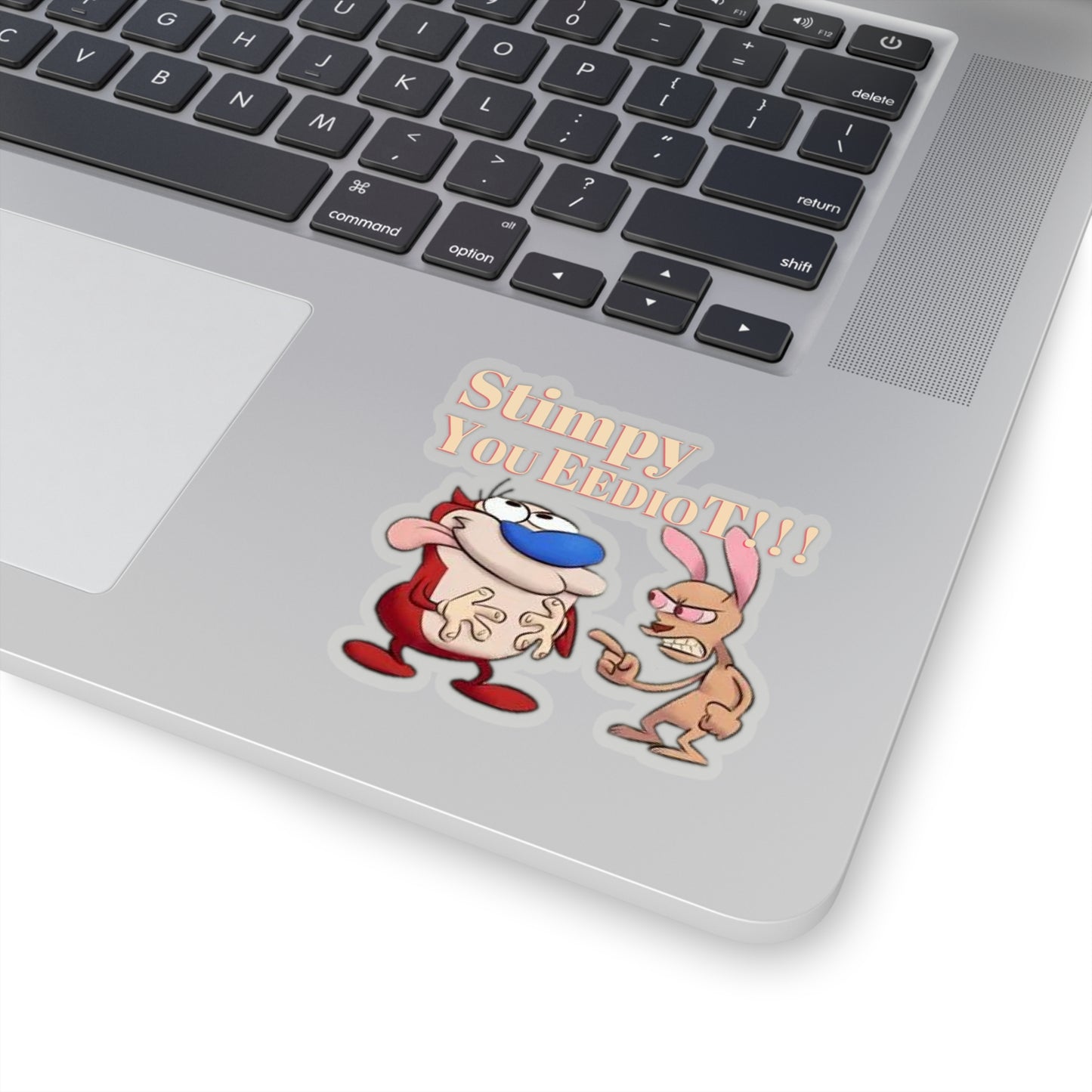 Ren and Stimpy Kiss-Cut Stickers. 90s cartoon laptop, luggage, back pack, skateboard, phone case and other stickers.