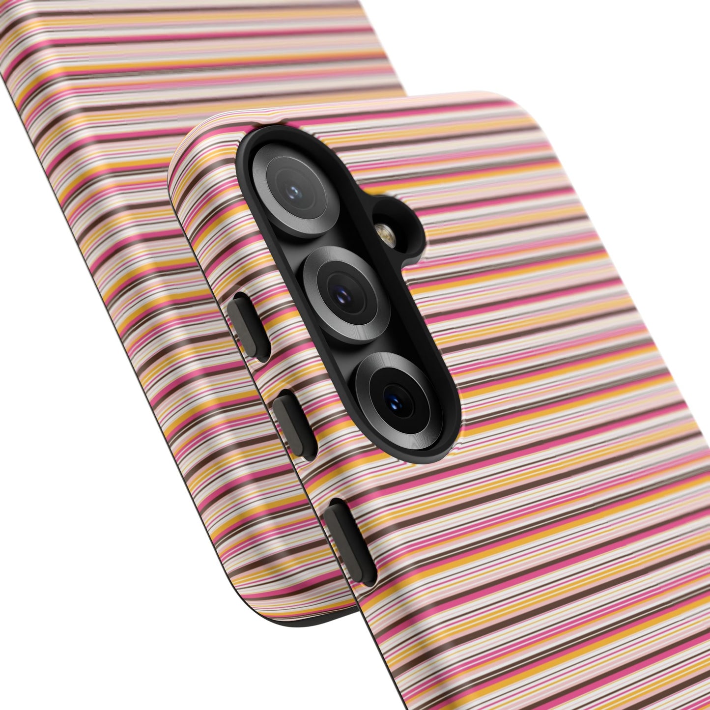 Retro Stripe Phone Case – Vintage Protective iPhone & Samsung Case with Wireless Charging
