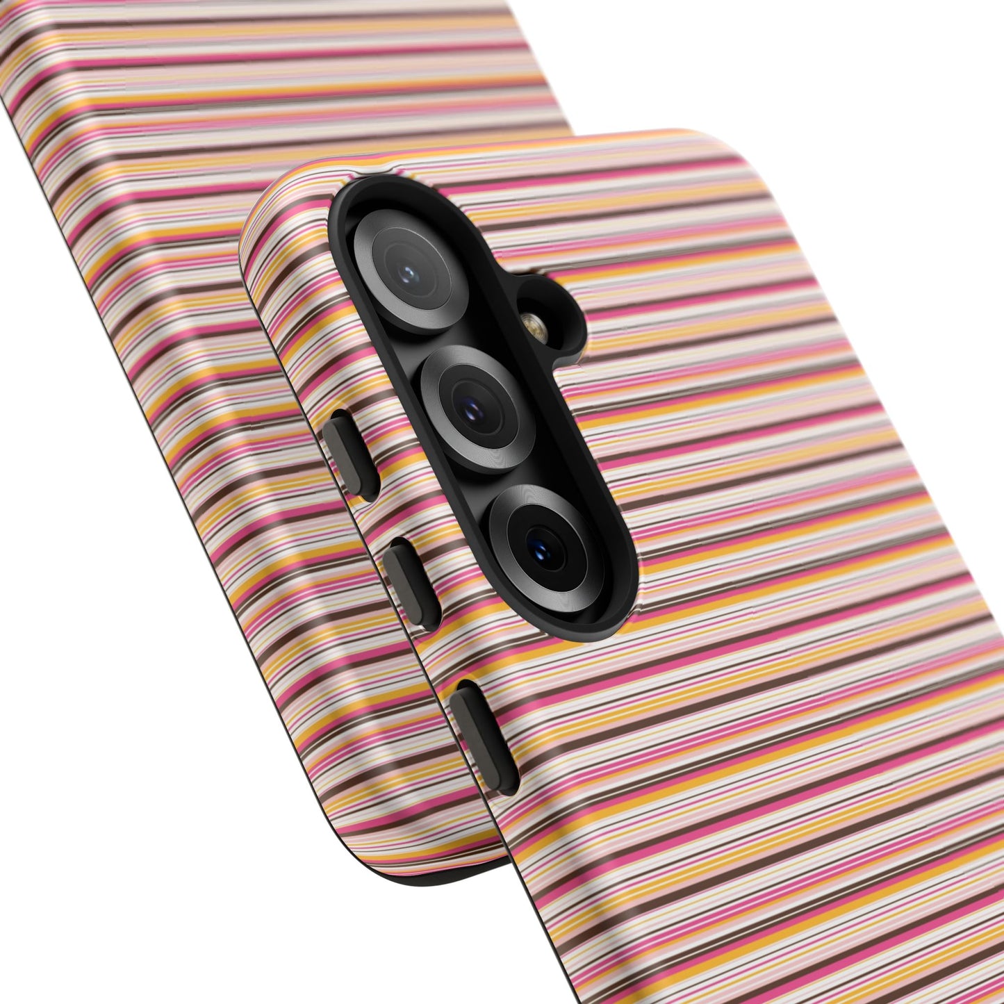 Retro Stripe Phone Case – Vintage Protective iPhone & Samsung Case with Wireless Charging