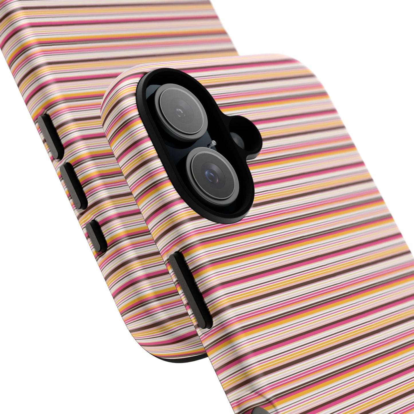 Retro Stripe Phone Case – Vintage Protective iPhone & Samsung Case with Wireless Charging