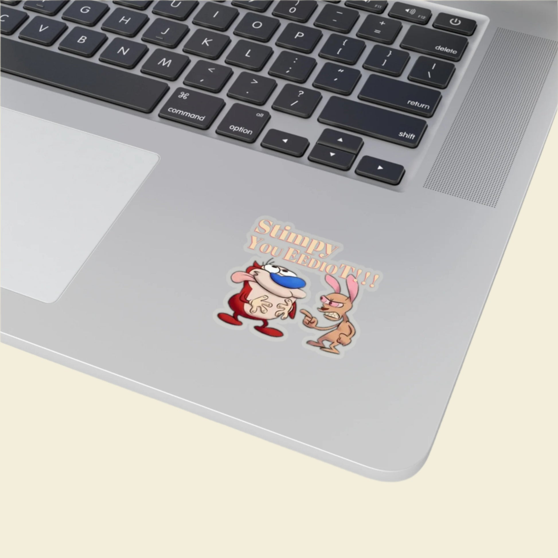 Ren and Stimpy Kiss-Cut Stickers. 90s cartoon laptop and other stickers.