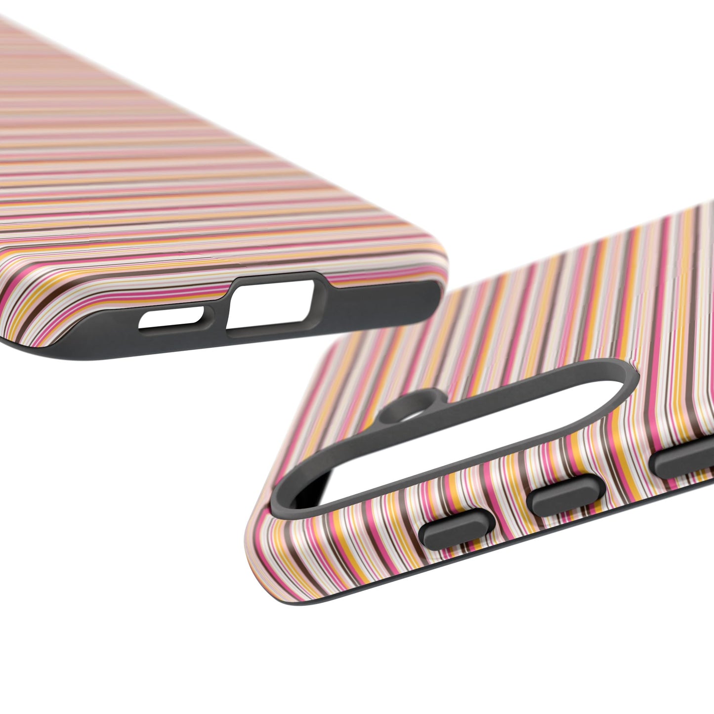 Retro Stripe Phone Case – Vintage Protective iPhone & Samsung Case with Wireless Charging
