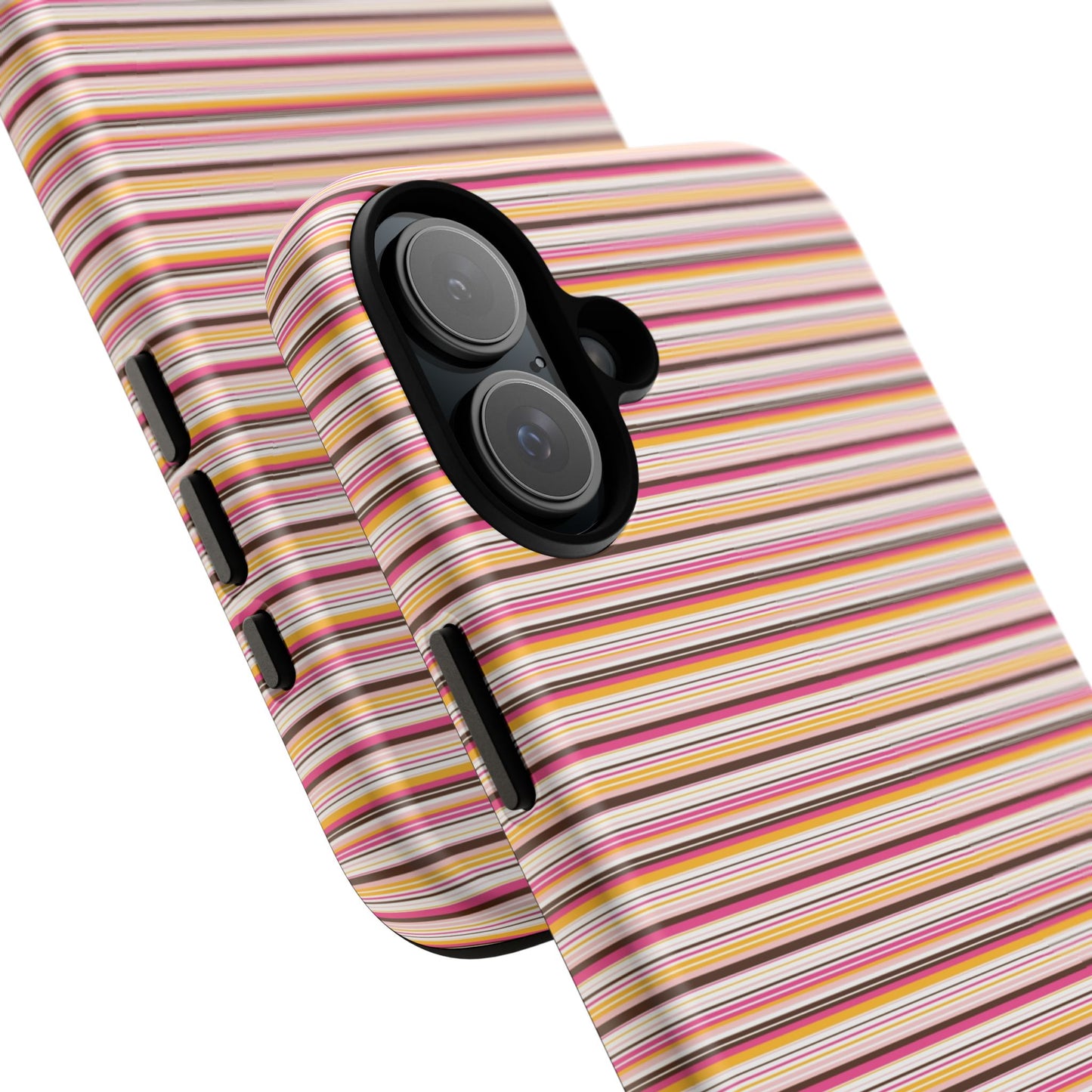 Retro Stripe Phone Case – Vintage Protective iPhone & Samsung Case with Wireless Charging