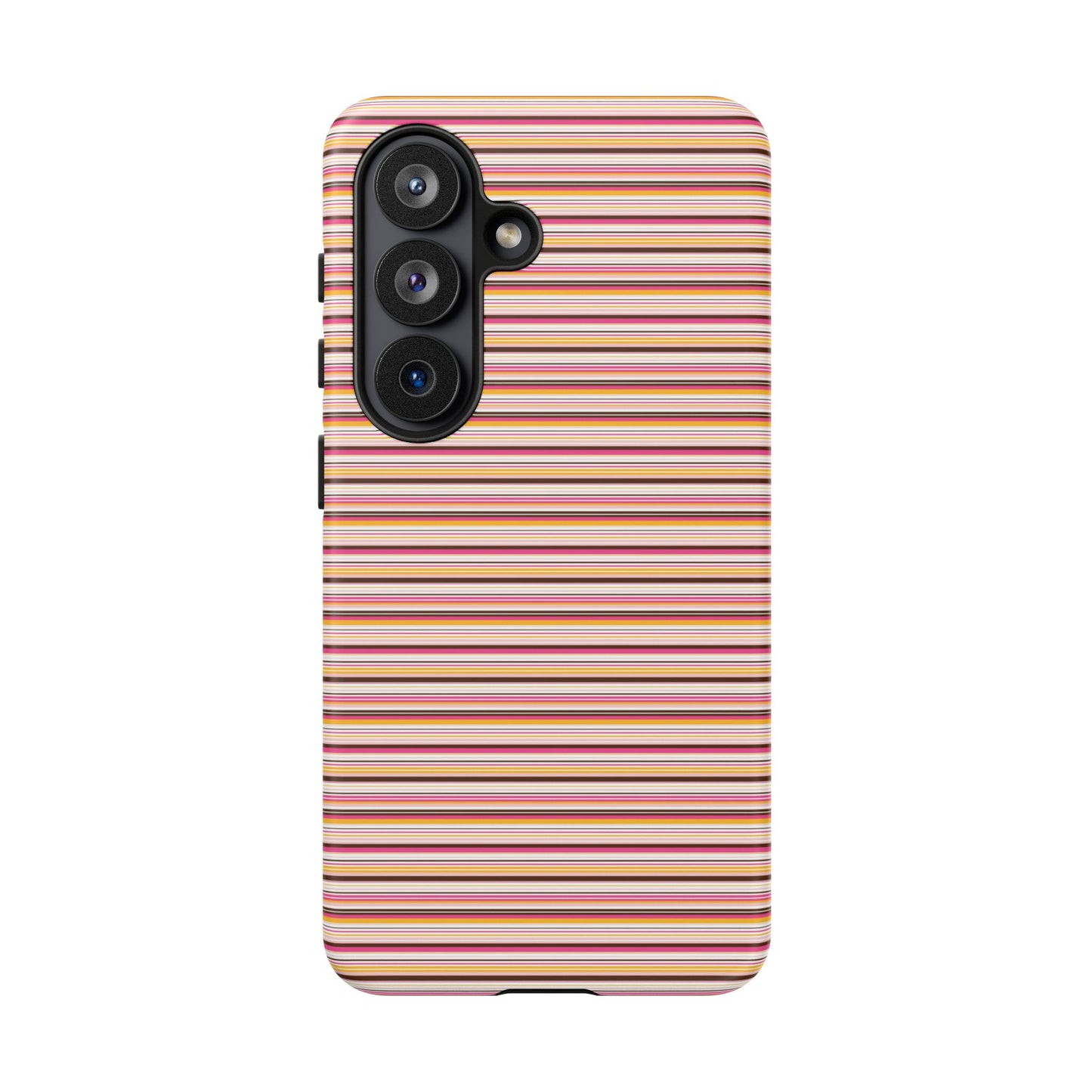 Retro Stripe Phone Case – Vintage Protective iPhone & Samsung Case with Wireless Charging