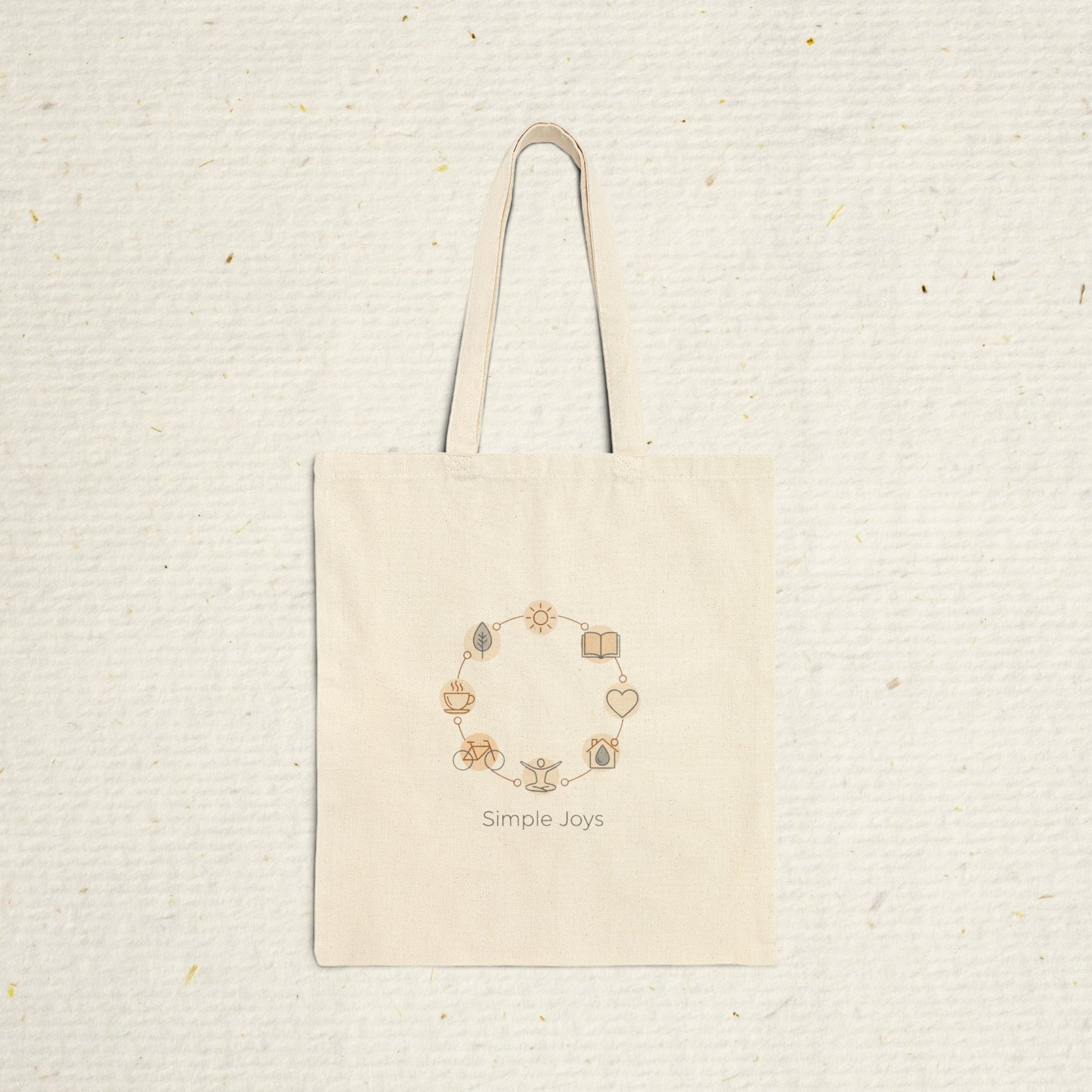 Minimalist Line Art Canvas Tote Bag: Heavyweight Cotton Shopper Bag in Natural