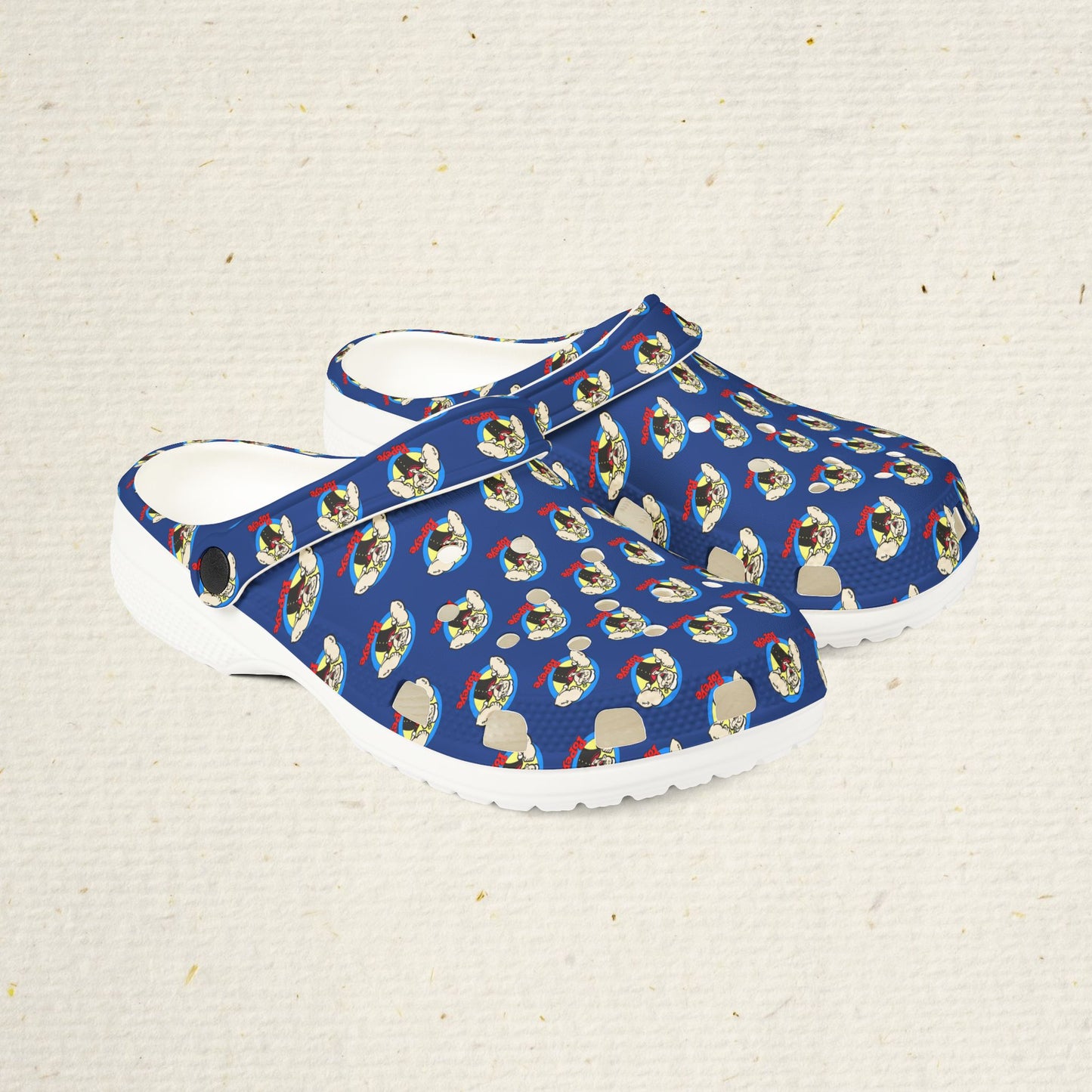 Popeye Rubber Slides: Vintage Cartoon Clogs, Popeye the Sailor Man Slip-On Shoes