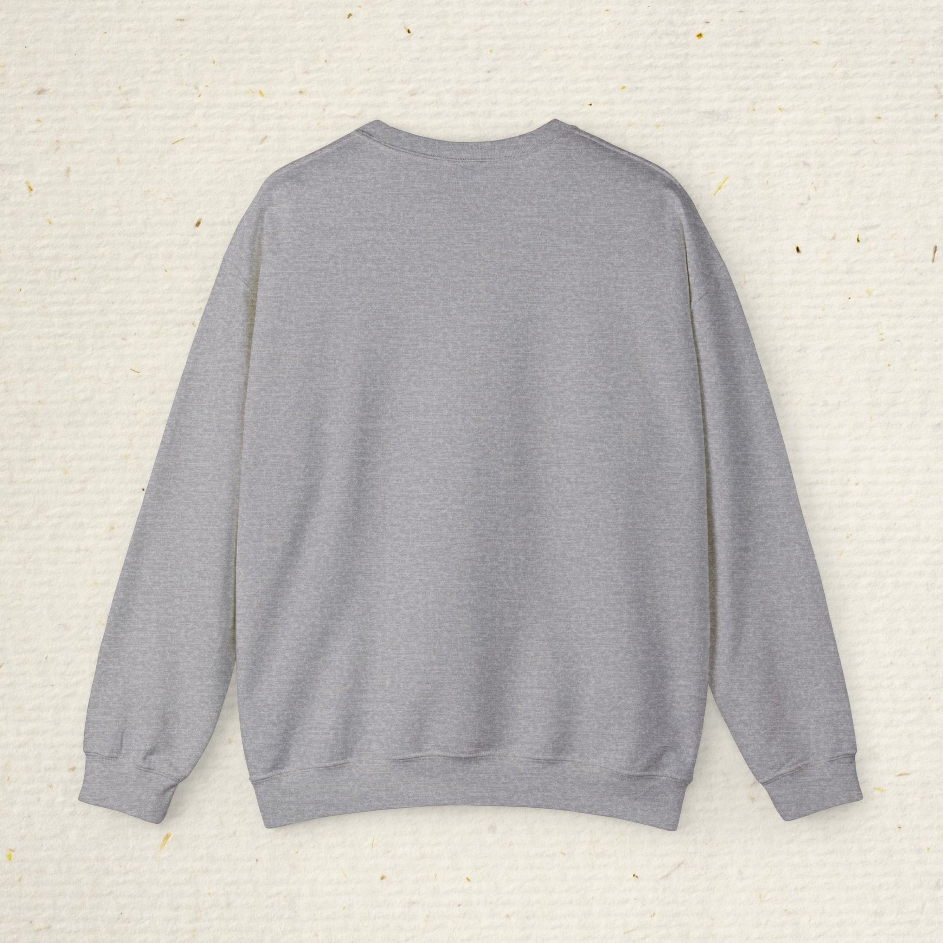 Gray sweatshirt on a textured white background