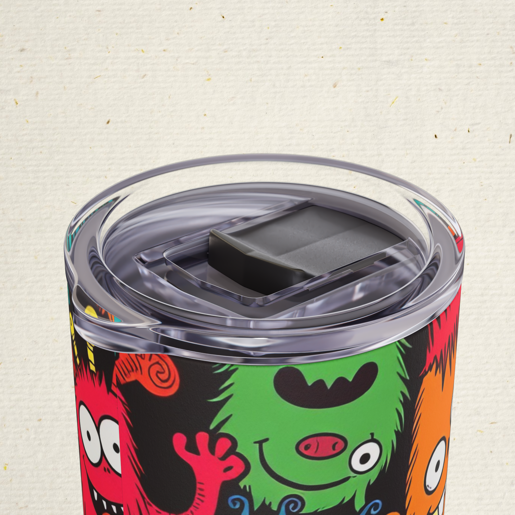 Back to School Monster Skinny Tumbler: 20oz Insulated Stainless Steel Travel Mug for Kids & Adults