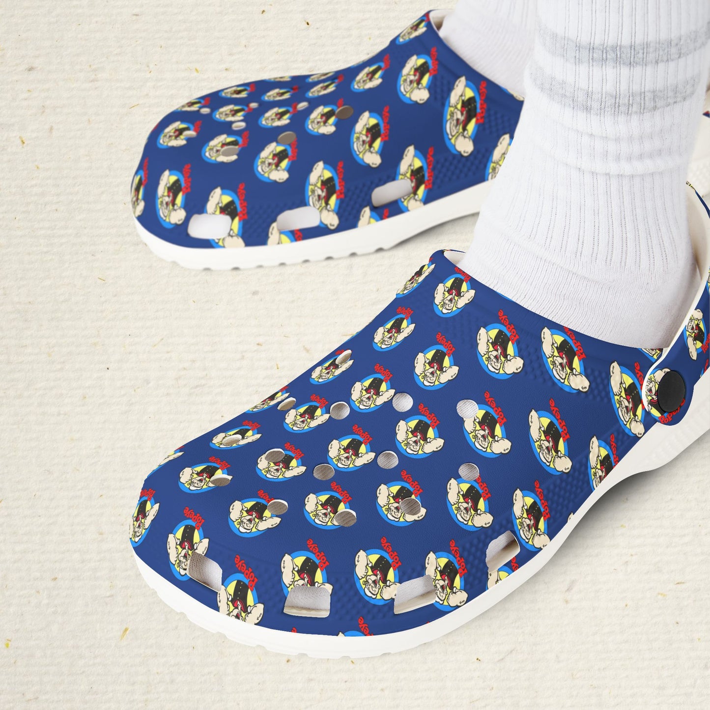 Popeye Rubber Slides: Vintage Cartoon Clogs, Popeye the Sailor Man Slip-On Shoes