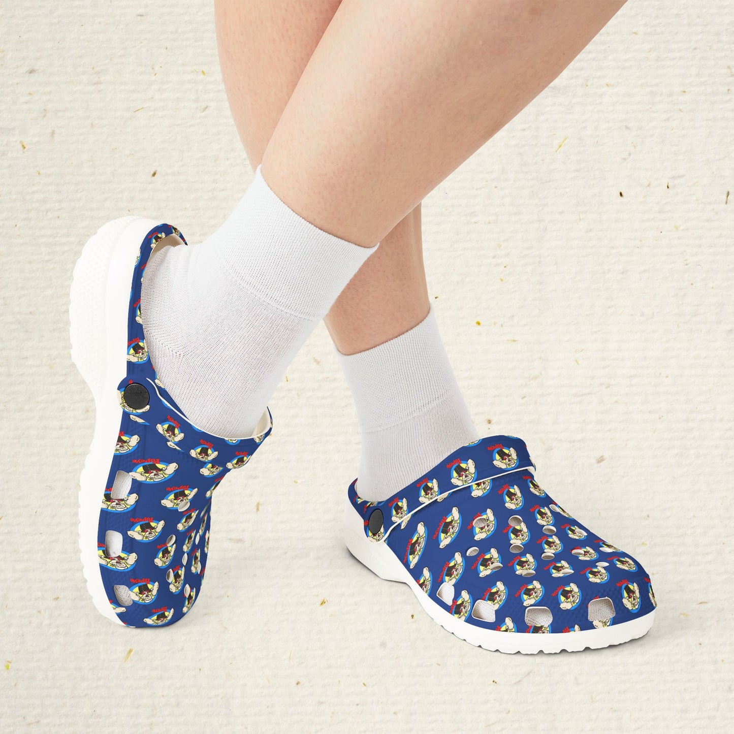 Popeye Rubber Slides: Vintage Cartoon Clogs, Popeye the Sailor Man Slip-On Shoes