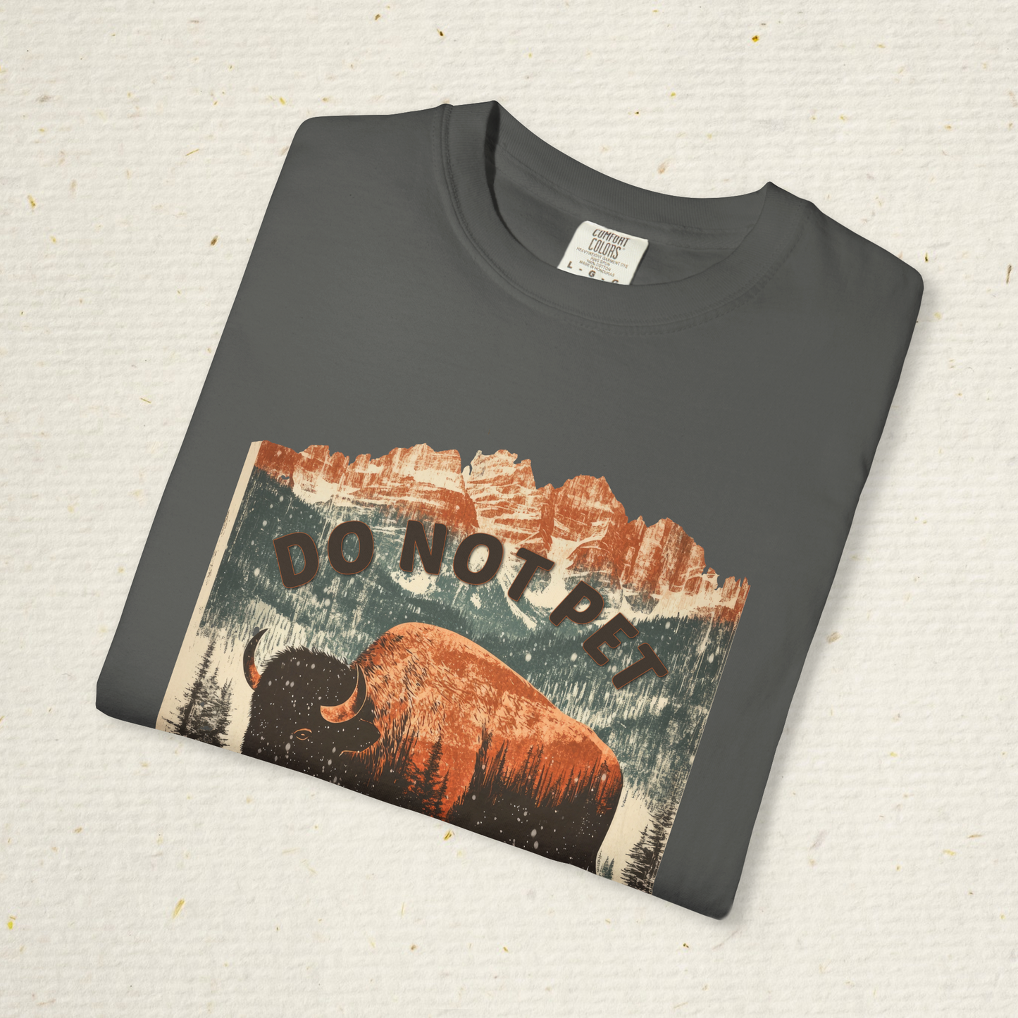 Men’s Funny Buffalo T-Shirt | Cotton Slim Fit Bison Tee | National Park Souvenir Shirt