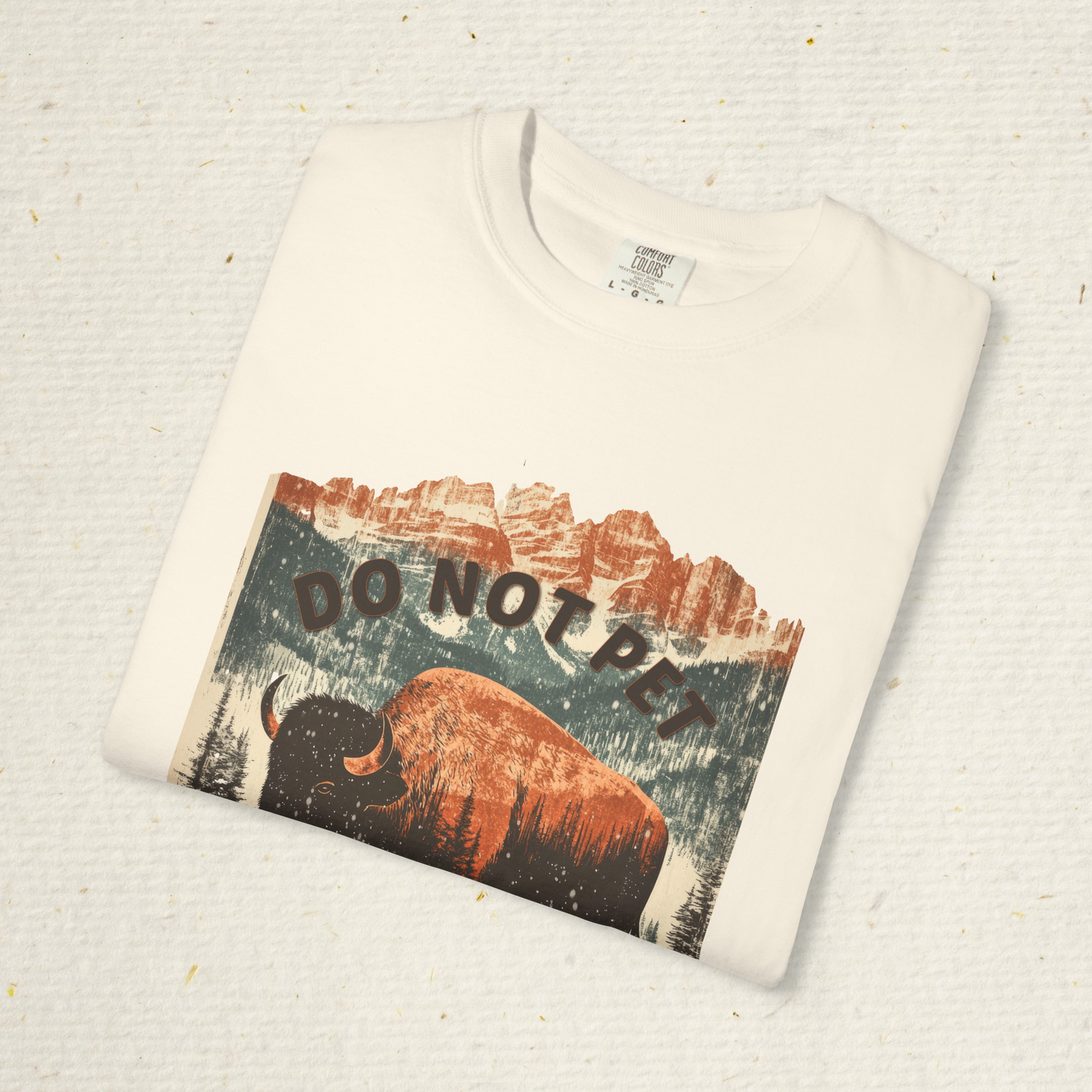 Men’s Funny Buffalo T-Shirt | Cotton Slim Fit Bison Tee | National Park Souvenir Shirt