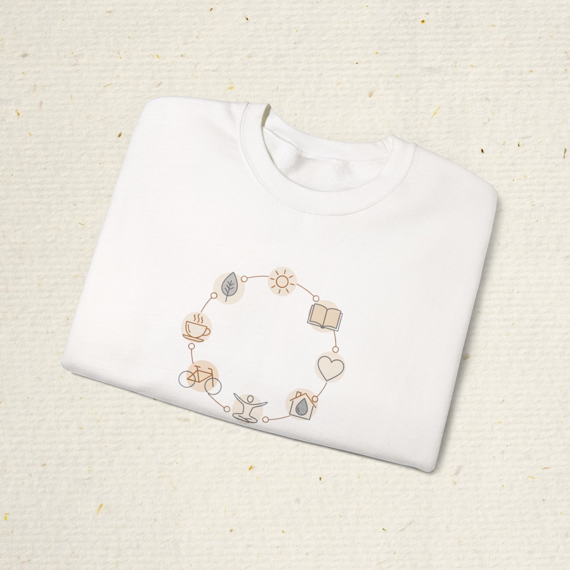 Boho minimalist sweatshirt floral design