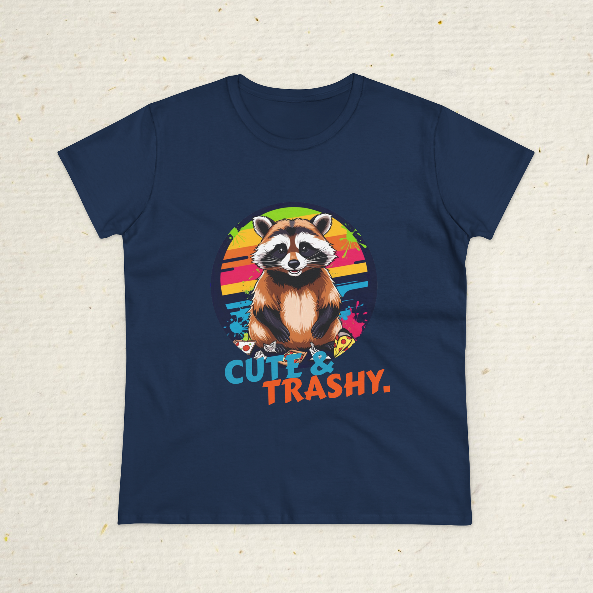 Trash Panda T-Shirt for Women: Cute Raccoon Graphic Tee, Funny Animal Shirt, Casual Women’s Tee
