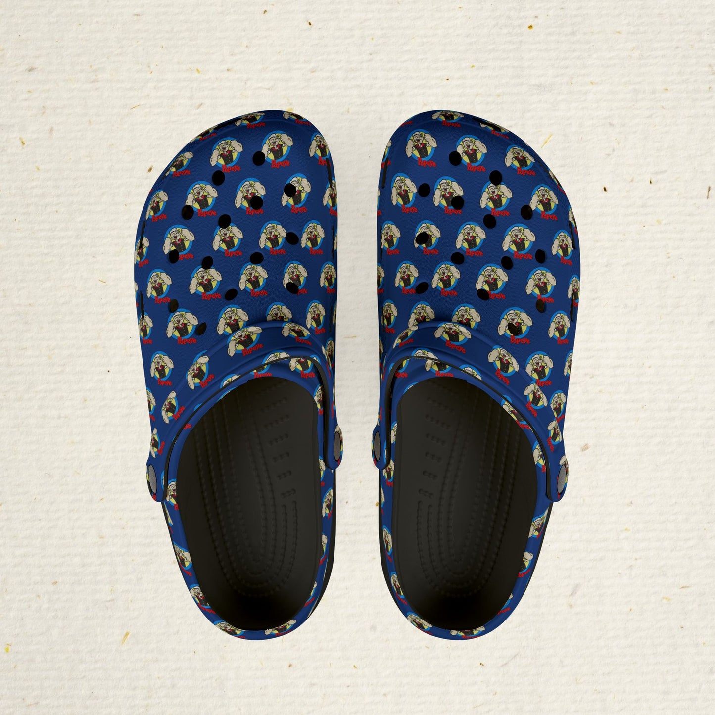 Popeye Rubber Slides: Vintage Cartoon Clogs, Popeye the Sailor Man Slip-On Shoes