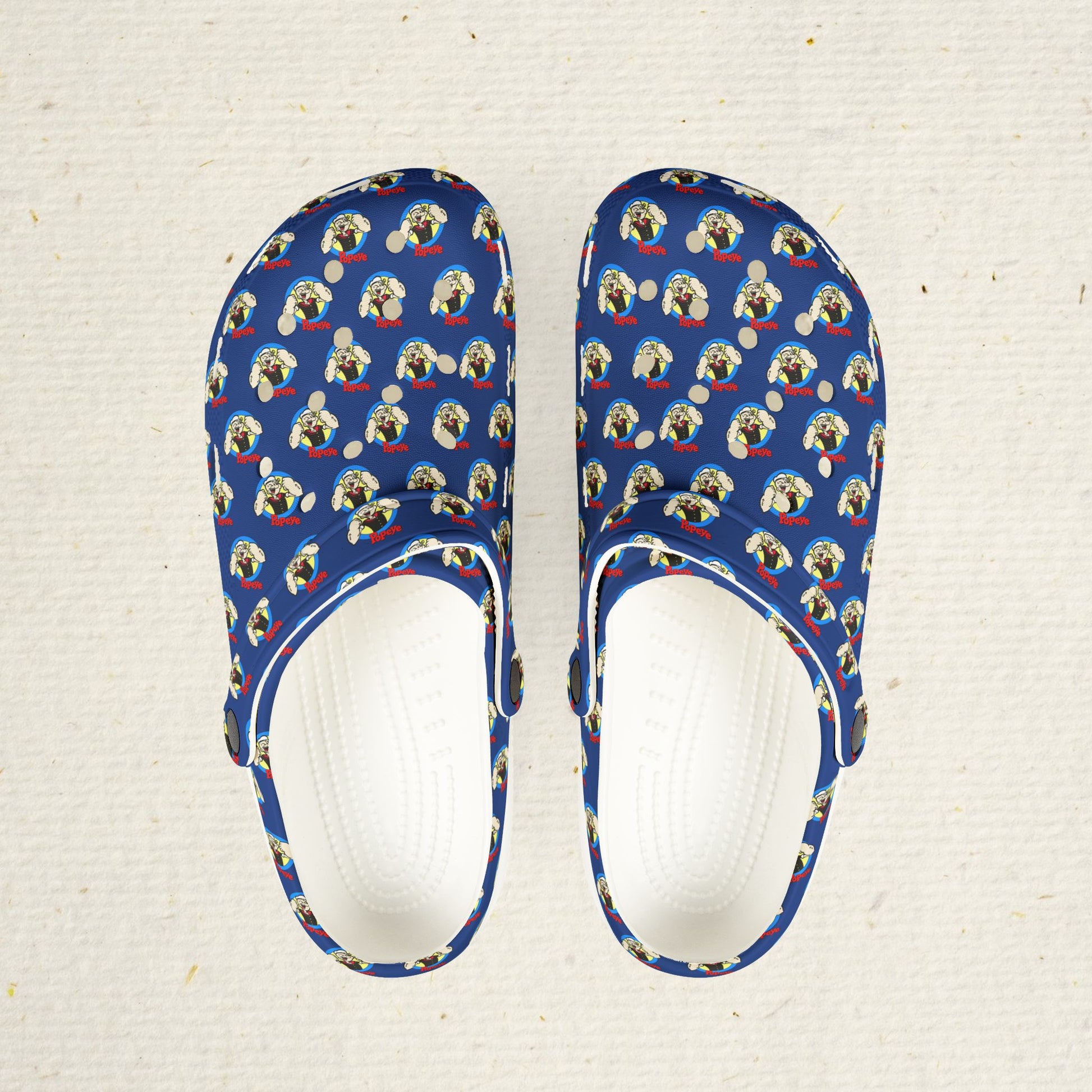 Popeye Rubber Slides: Vintage Cartoon Clogs, Popeye the Sailor Man Slip-On Shoes