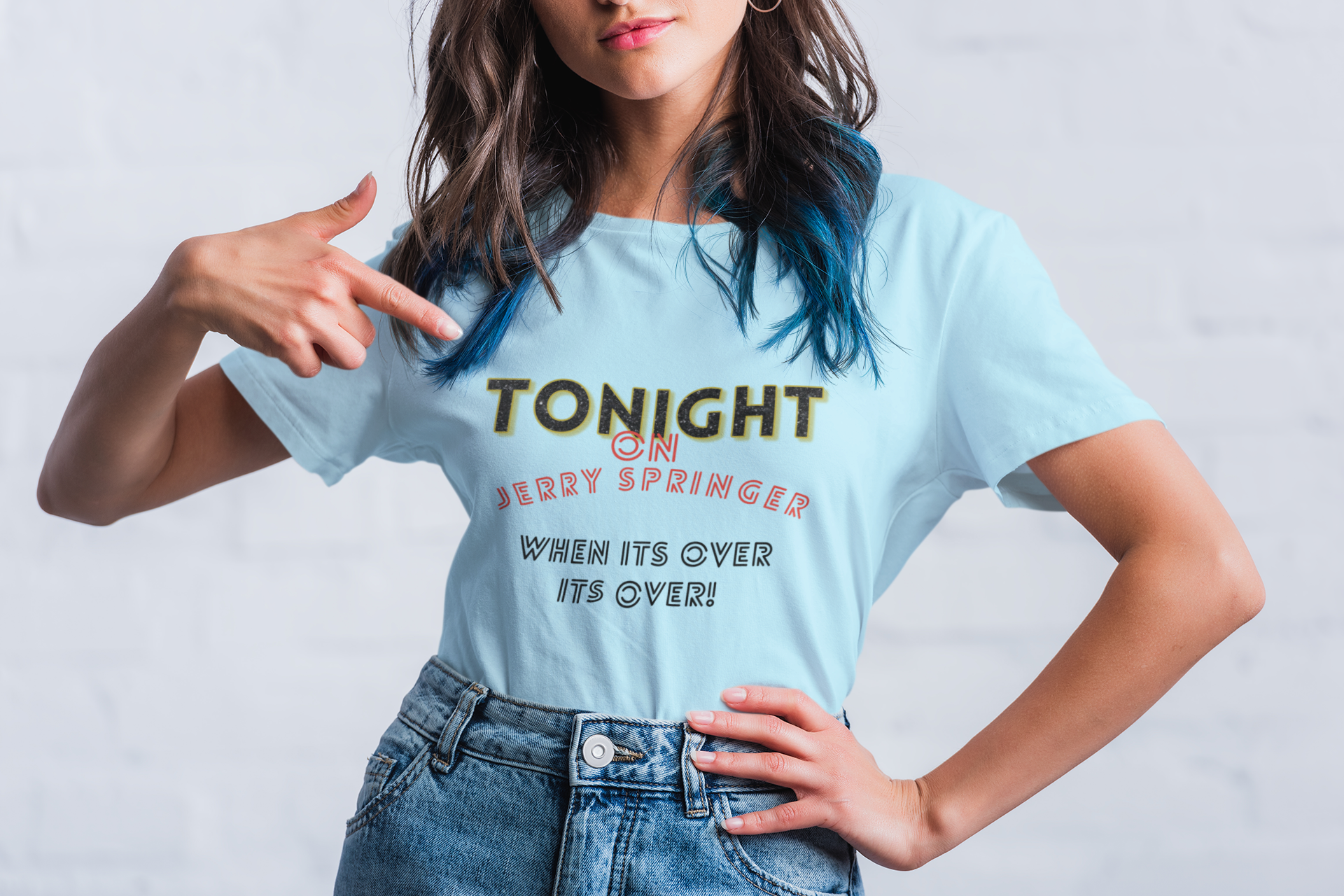 Gildan Softstyle Jerry Springer Show inspired T-Shirt. Unisex Cotton Crewneck Tee. 