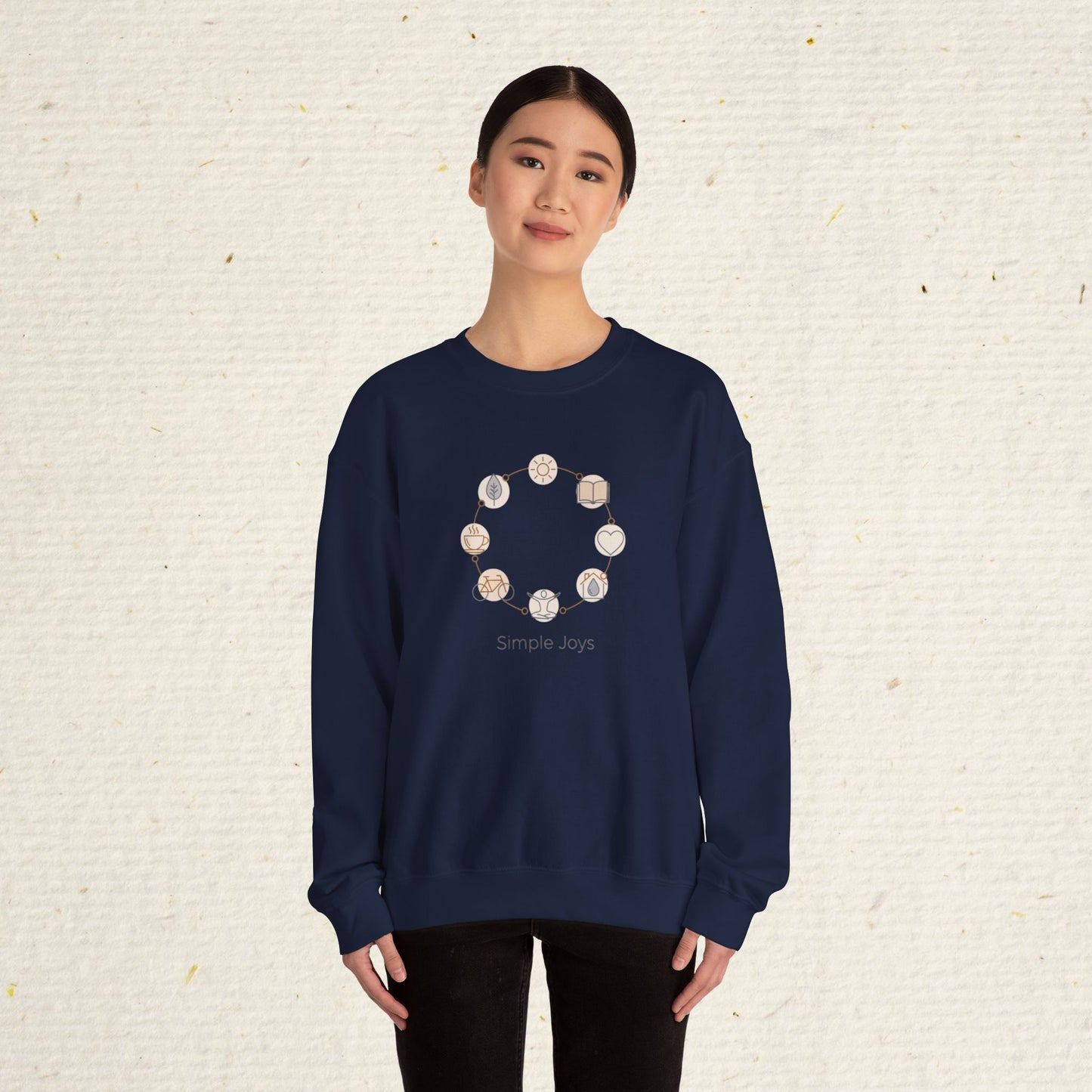 Line art crewneck Scandi aesthetic jumper
