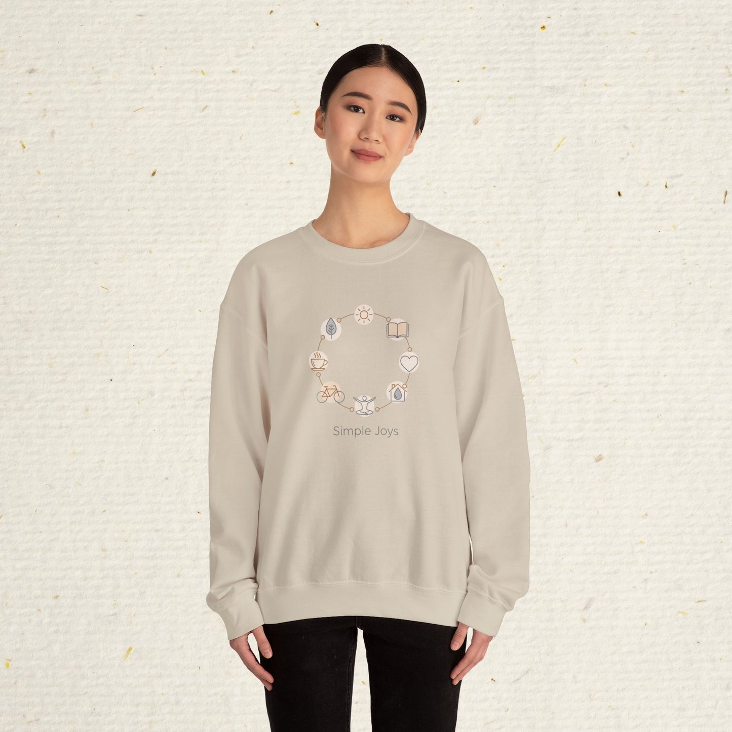 Boho minimalist sweatshirt floral design
