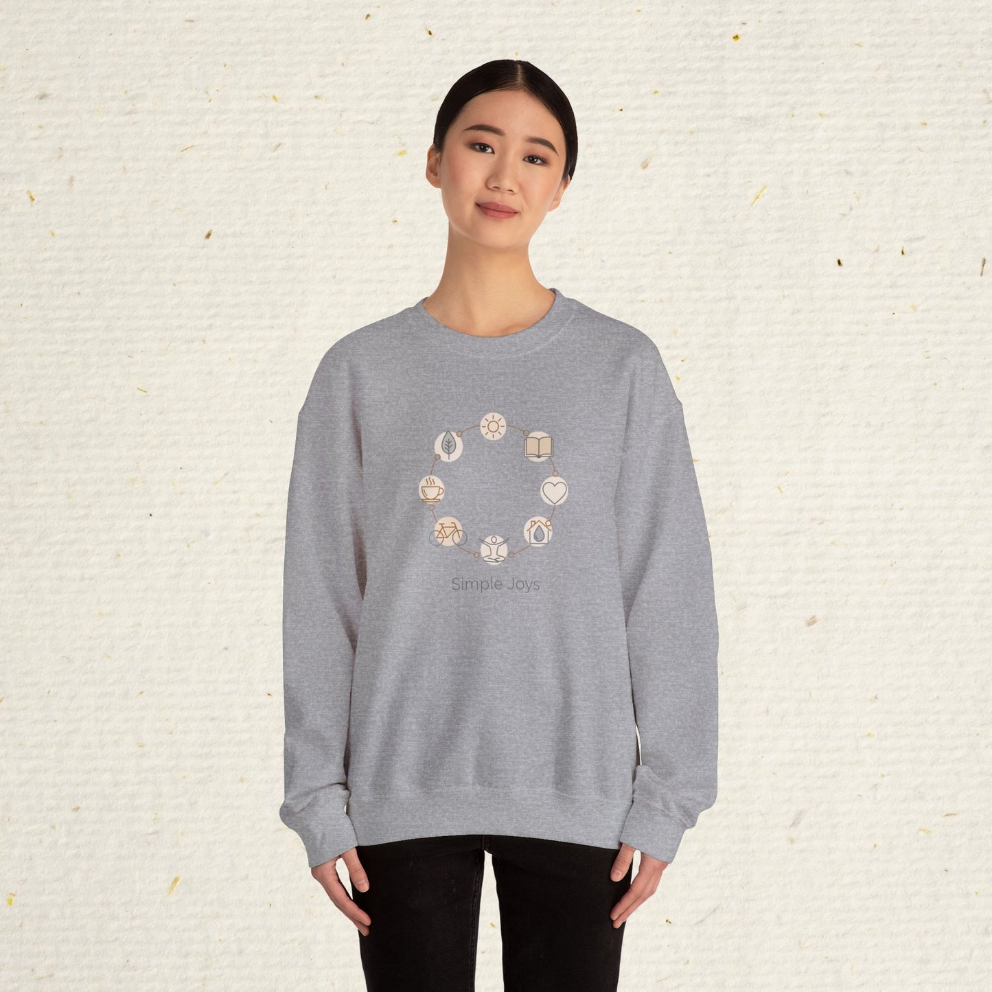 Minimalist floral wreath sweatshirt
