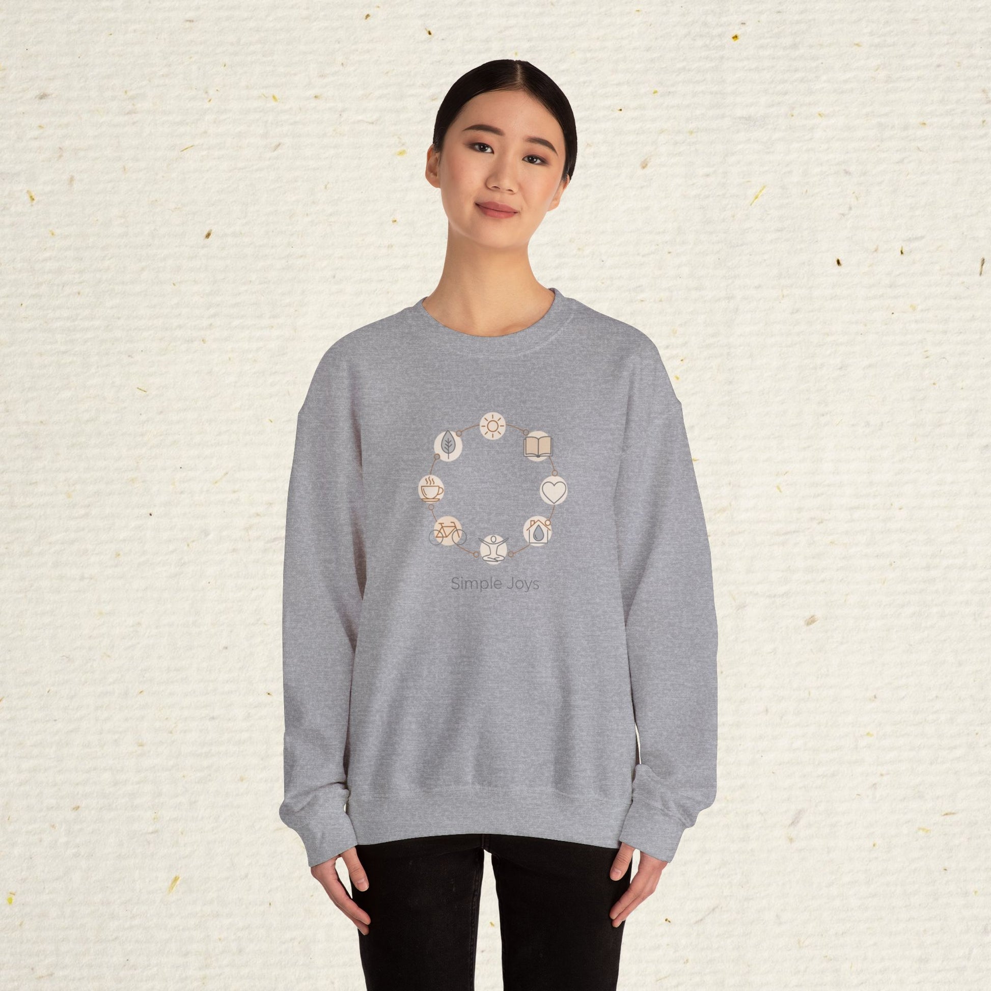 Minimalist floral wreath sweatshirt