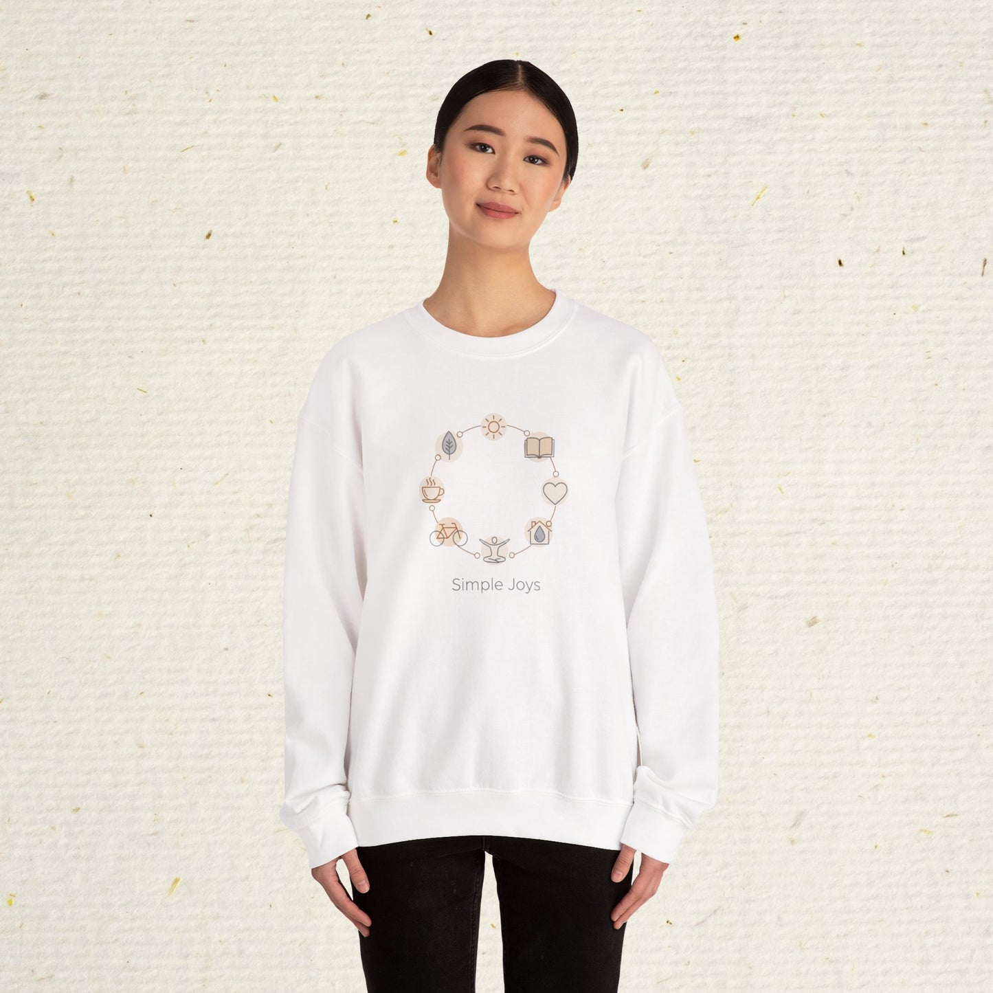 Boho minimalist sweatshirt floral design