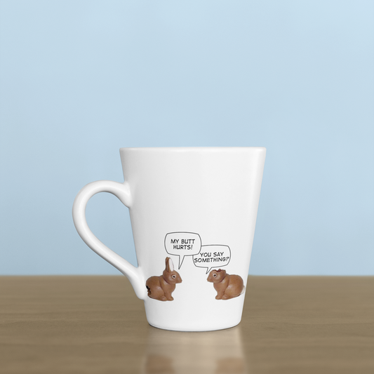 12 oz Chocolate Easter bunny latte mug