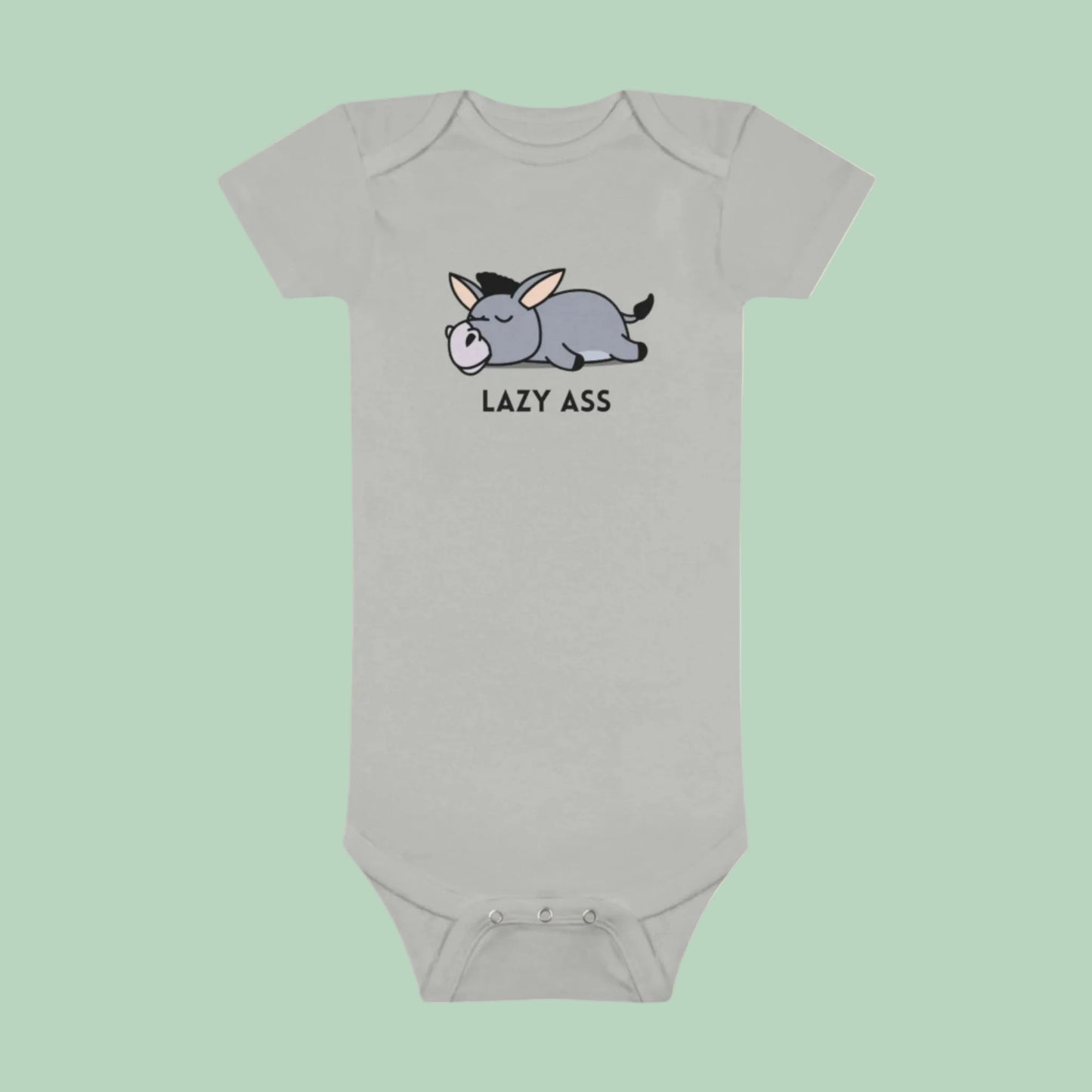 cotton baby bodysuit snap closure