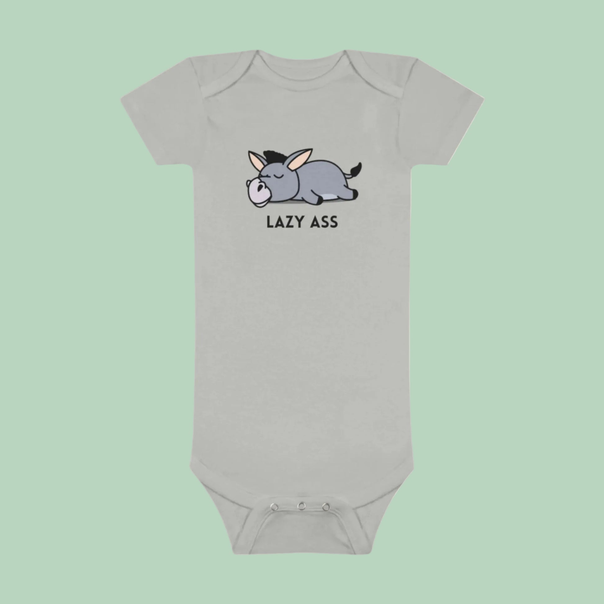 cotton baby bodysuit snap closure
