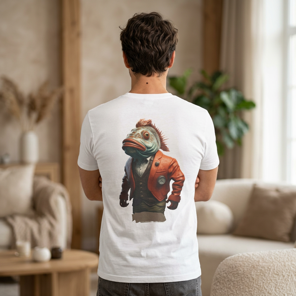 Fish Boss Goldfish T-Shirt: Funny Fish Shirt with Attitude | Garment-Dyed Cotton Graphic Tee