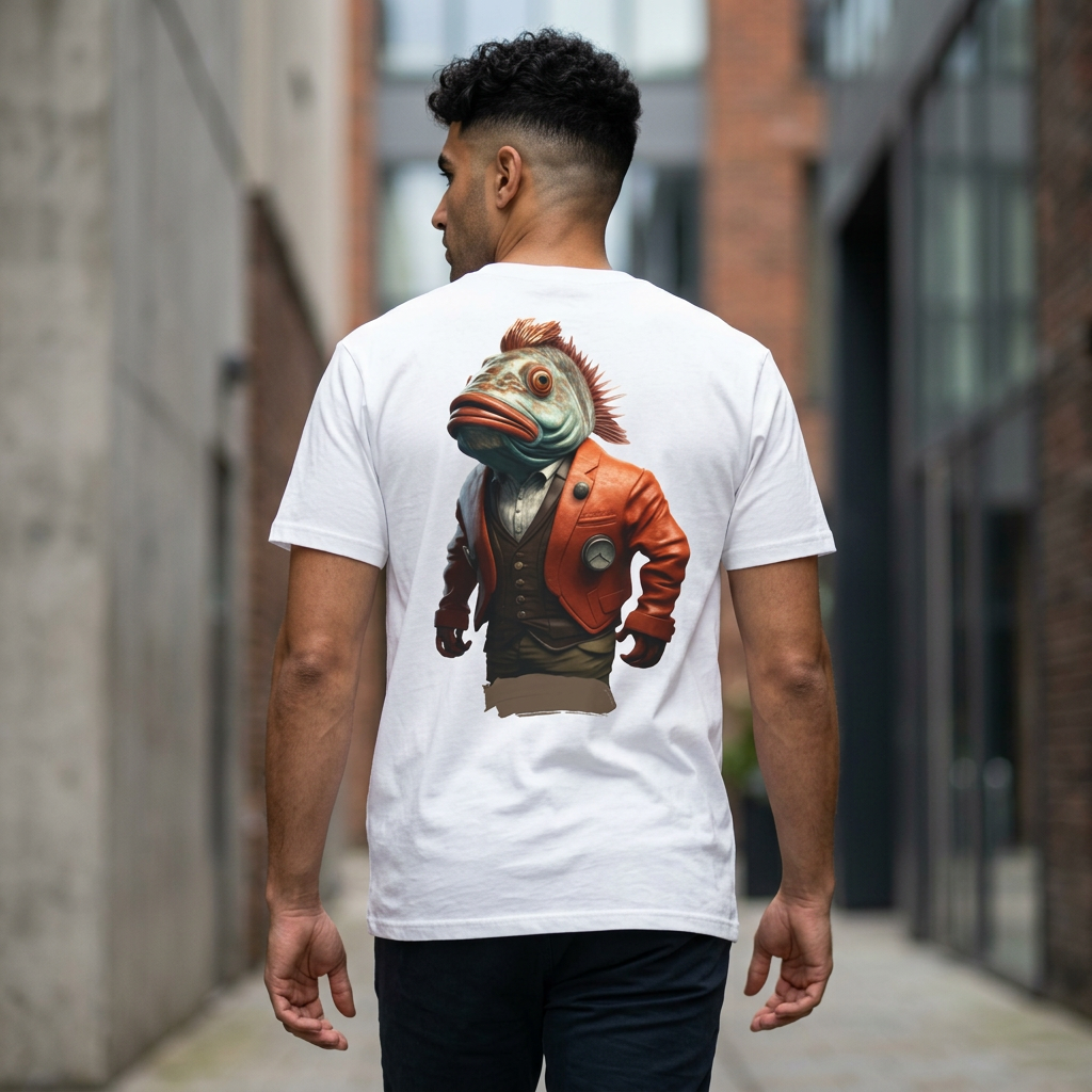 Fish Boss Goldfish T-Shirt: Funny Fish Shirt with Attitude | Garment-Dyed Cotton Graphic Tee