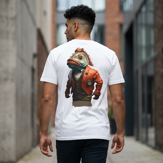 Fish Boss Goldfish T-Shirt: Funny Fish Shirt with Attitude | Garment-Dyed Cotton Graphic Tee