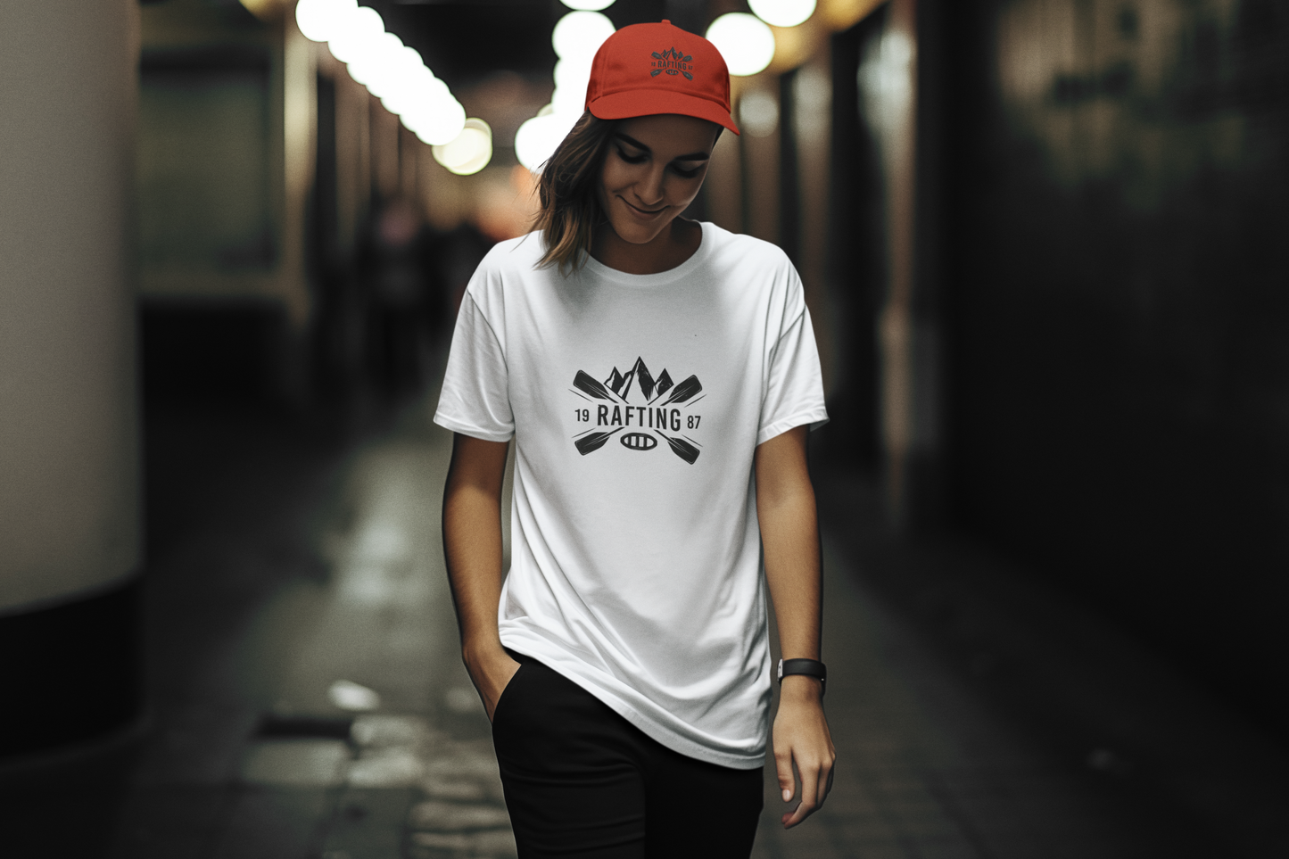 Vintage Style River Rafting Cap | River Raft Embroidered Hat | Outdoor Adventure Low-Profile Rafting Hat