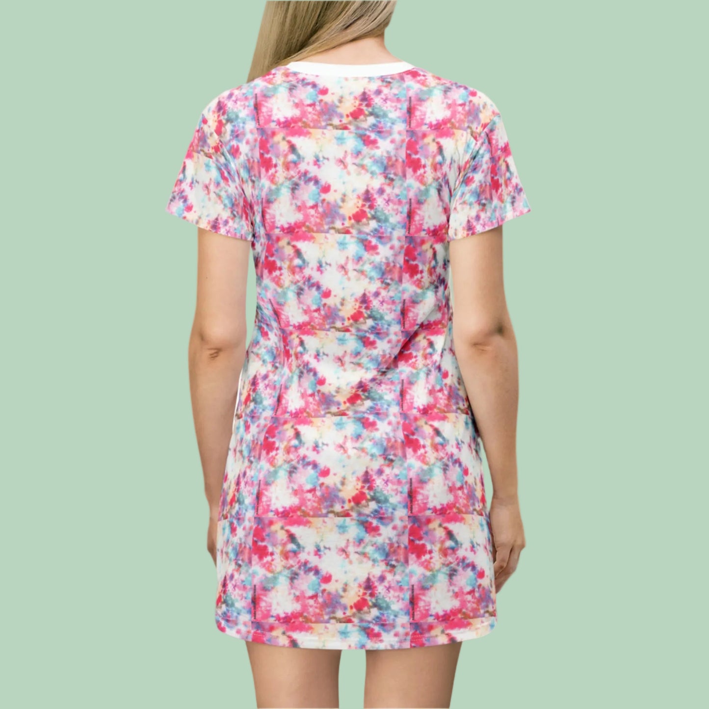 beach holiday dress pink tie dye style