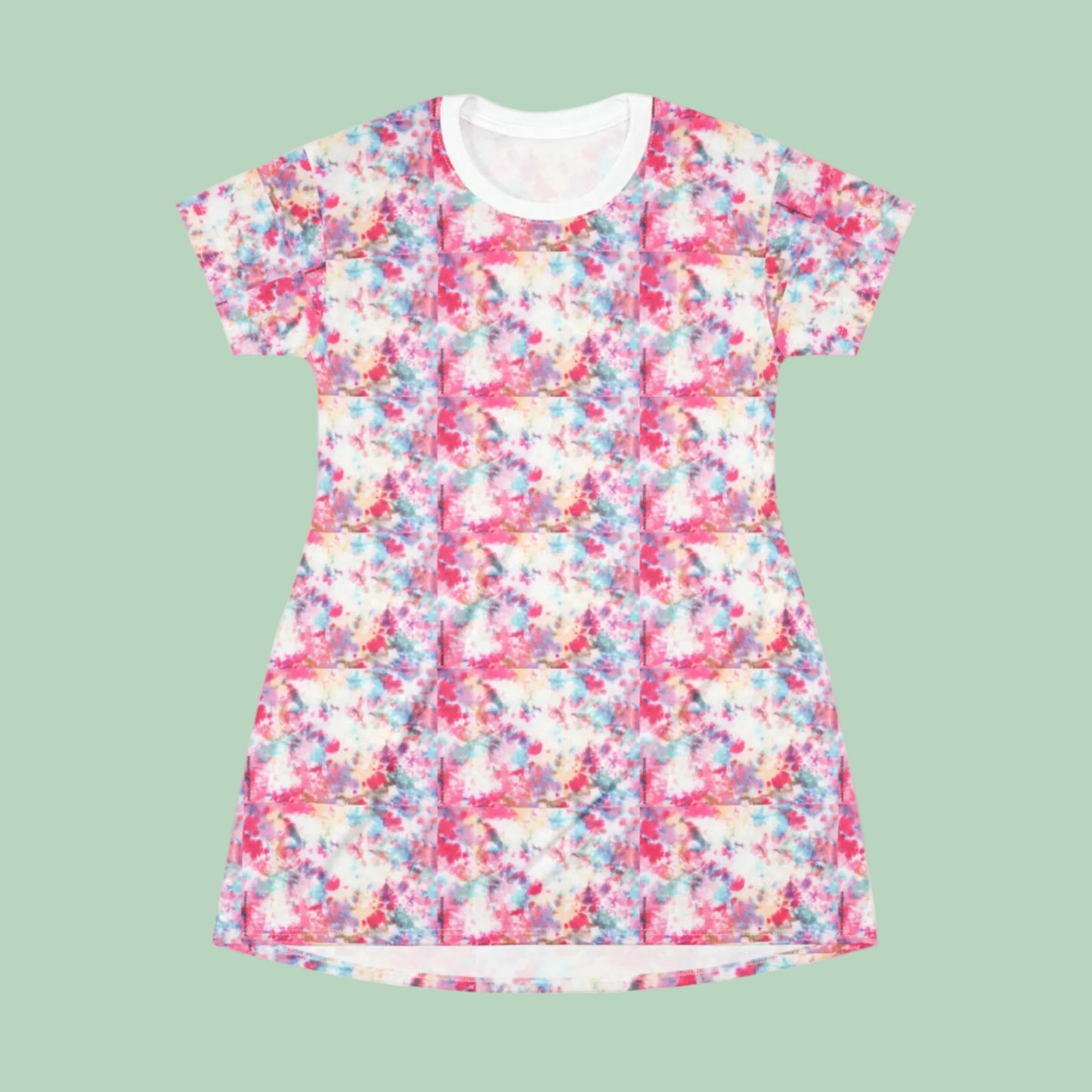 oversized t shirt dress pink tie dye