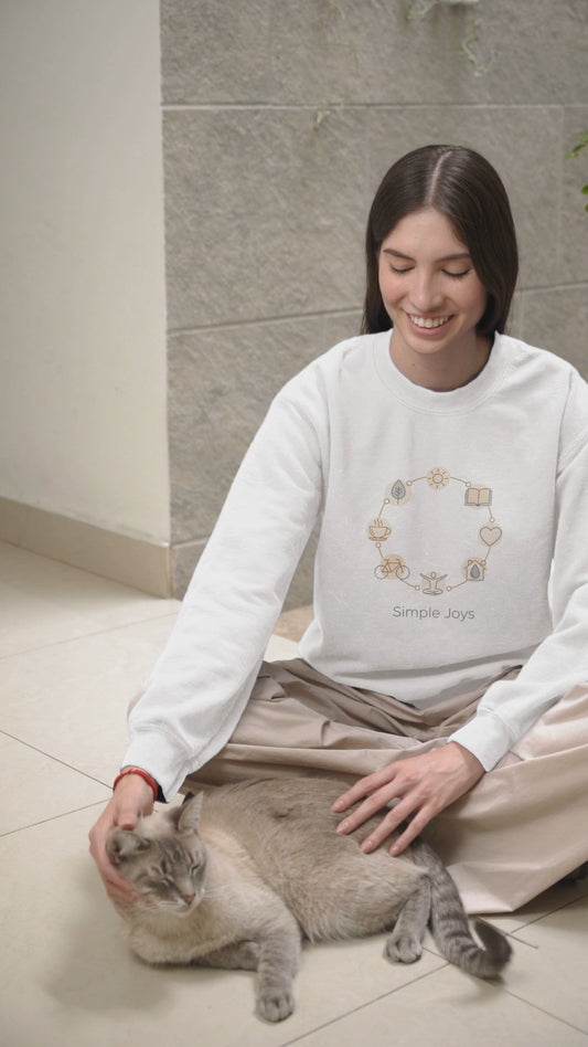 Minimalist floral wreath sweatshirt