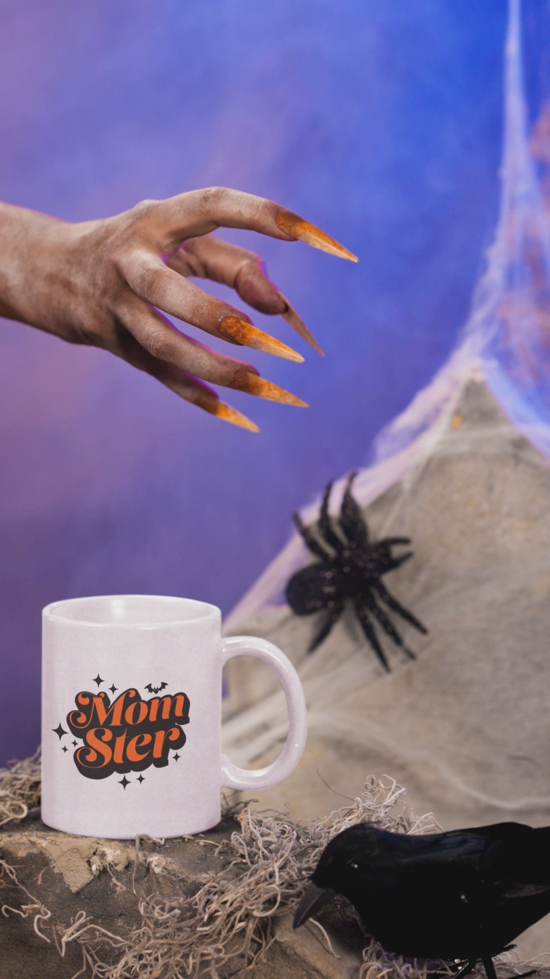 Halloween momster mug