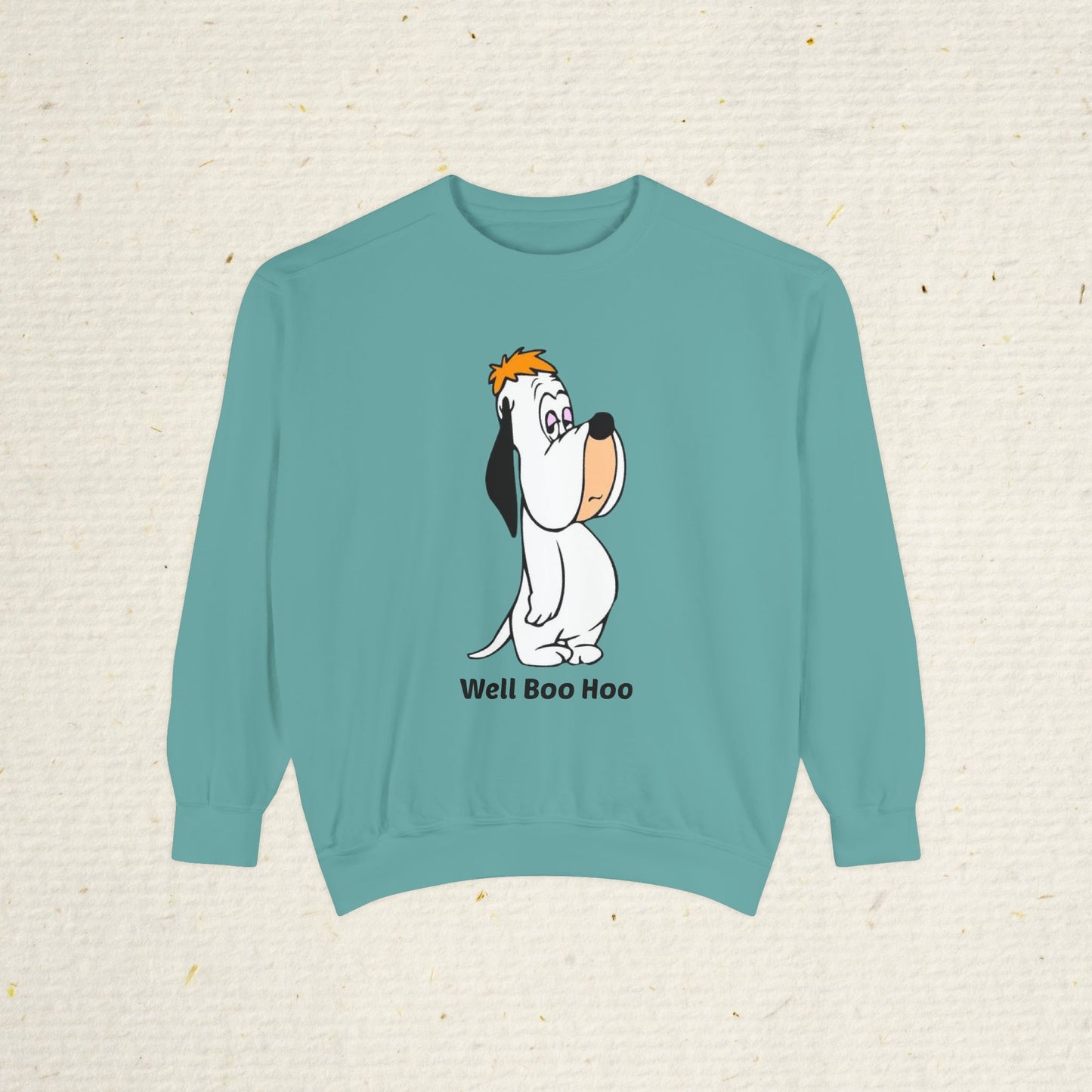 Teal sweatshirt
Droopy Dog Sweater: Cozy Garment-Dyed Crewneck Sweatshirt
