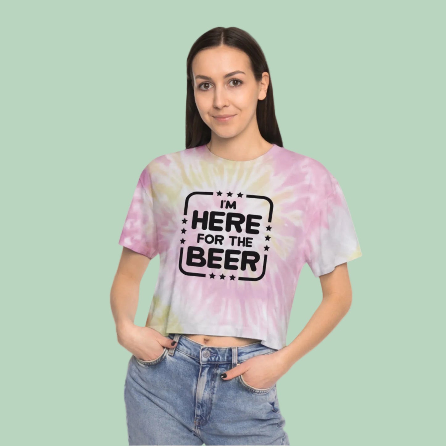 womens game day crop top tie dye shirt